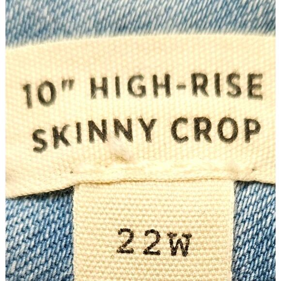 MADEWELL Women's Plus Size Super Soft Light Blue  10" High Rise Skinny Crop Jean - Picture 10 of 16